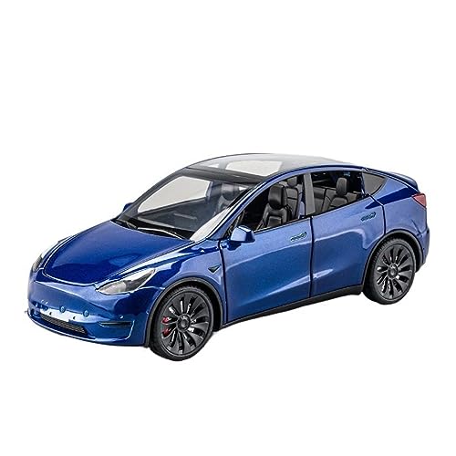 yjzYHL Für T&esla Für Modell Y Legierung Auto Modell Druckguss Metall 1:24(Y Blue) von yjzYHL