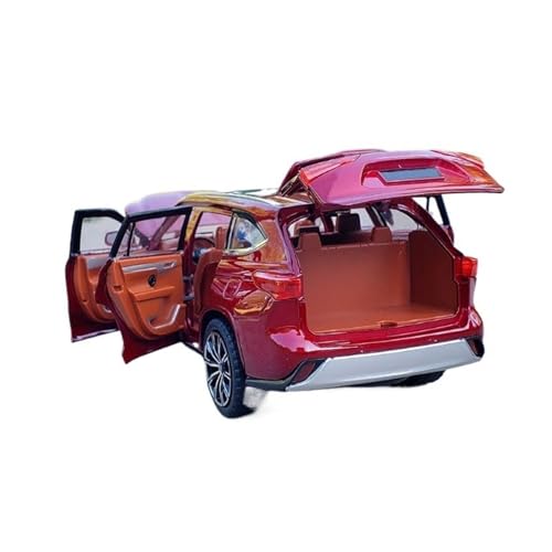 yjzYHL Für T&oyota Für Highlander SUV Automodell Diecast Metal Fahrzeuge 1:24n(Red) von yjzYHL