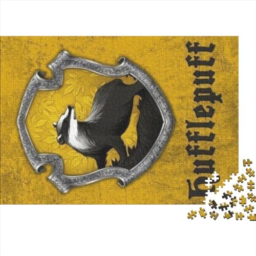 1000 Teile Puzzles Hufflepuff Puzzles für Holzpuzzles Lernspiel für Erwachsene Kinder 75x50cm von yokiky