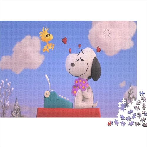 1000-teiliges Puzzle, Snoopy-Puzzle für Erwachsene, Holzpuzzle, Lernspiel für Erwachsene und Kinder, 75x50cm von yokiky