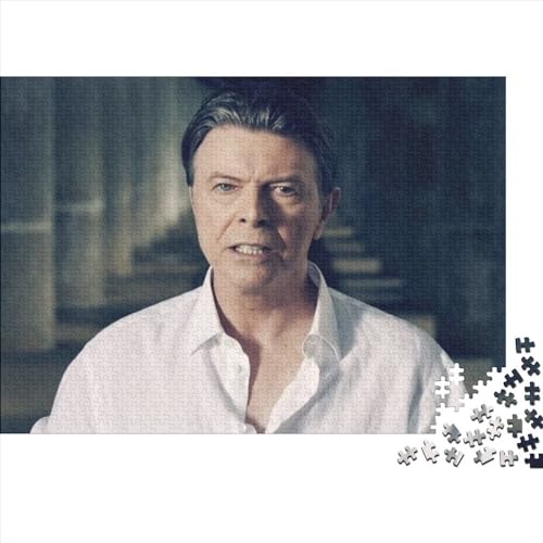 1000-teiliges Puzzle für Erwachsene und Kinder, David Bowie, quadratisches Puzzle für Erwachsene und Kinder, Holzpuzzle, Lernspiel für Erwachsene und Kinder, 75x50cm von yokiky