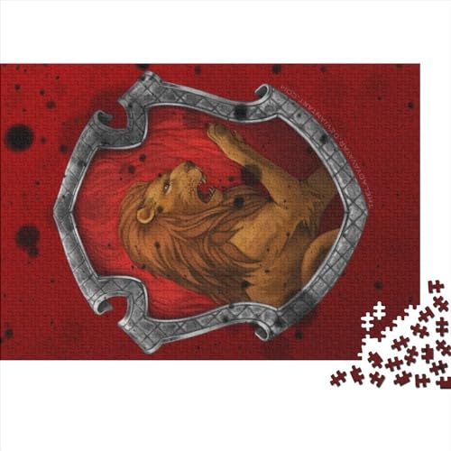 Puzzle 1000 Teile Gryffindor, quadratische Puzzles für Erwachsene und Kinder, Holzpuzzles, Heimdekoration, Puzzlespielzeug, 75x50cm von yokiky