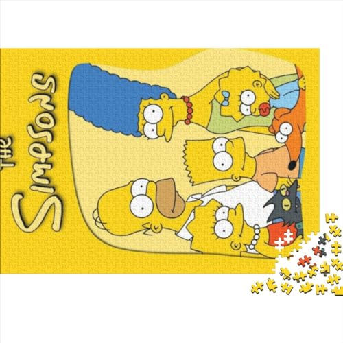 Puzzle für Erwachsene, 1000 Teile, Die Simpsons, kreative quadratische Puzzles für Erwachsene und Kinder, Holzpuzzles, herausforderndes Spiel, 75x50cm von yokiky