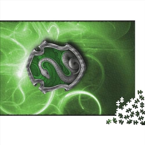 Puzzles 1000 Teile Slytherin, quadratische Puzzles für Erwachsene und Kinder, Holzpuzzles, anspruchsvolle Spielpuzzles, 75x50cm von yokiky