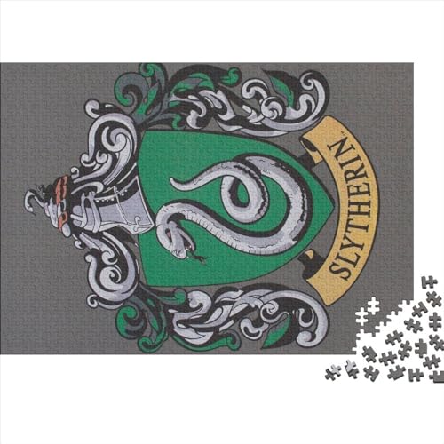 Puzzles 1000 Teile Slytherin, quadratische Puzzles für Erwachsene und Kinder, Holzpuzzles, anspruchsvolle Spielpuzzles, 75x50cm von yokiky