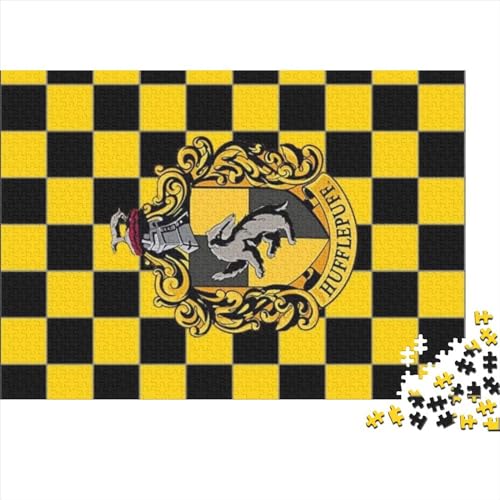 Puzzles 1000 Teile für Erwachsene, quadratisches Hufflepuff-Puzzle für Erwachsene und Kinder, Holzpuzzle, Einzelstück-Puzzle, lehrreiche, unterhaltsame Spiele, Spielzeug, 75x50cm von yokiky