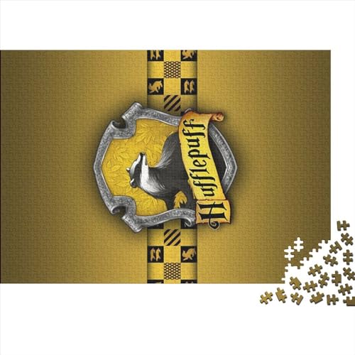 Puzzles 1000 Teile für Erwachsene Hufflepuff, quadratisches Puzzle für Erwachsene für Erwachsene und Kinder, Holzpuzzles, Erwachsene und Kinder, 75x50cm von yokiky