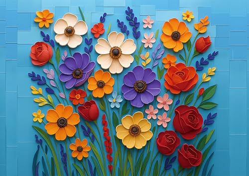 yoofun Puzzles für Erwachsene, 1000 Teile, Puzzles 1000 Teile, bunte Blumen yoofun Puzzles für Erwachsene, 1000 Teile, Puzzles 1000 Teile, bunte Blumen von yoofun