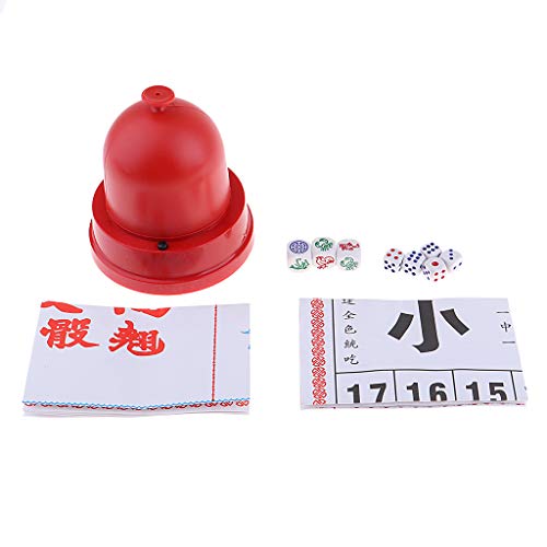 yotijar Sic BO + Fish Prawn Classic Gambling Game Set mit Automatischem Würfelbecher von yotijay