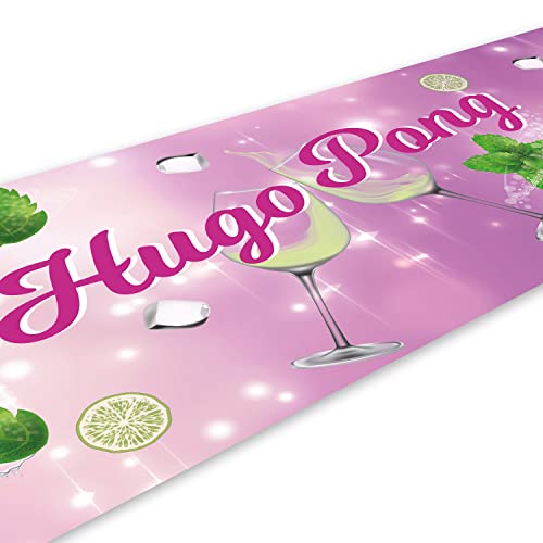 younikat Beer Pong Spielfeldmatte I 180 x 60 cm I Pink Design I Trinkspiel I Party-Spiele und Geburtstag I Wiederverwendbar abwischbar I Prosecco Sekt I dv_1025 von younikat