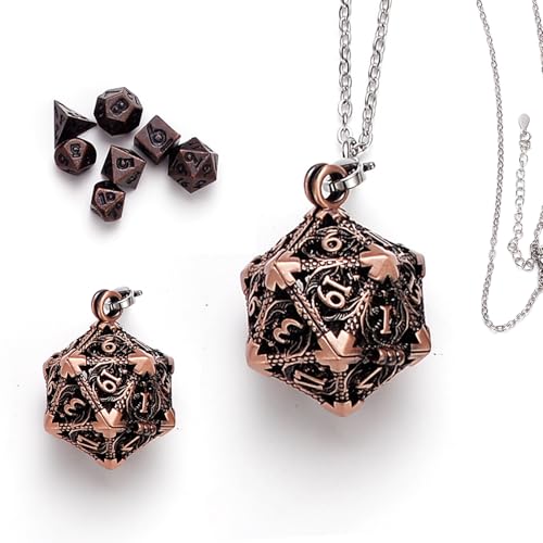 ysister DND Würfel Set 7 Stück Dungeons and Dragons Würfel,würfel 20 seitigpolyedrische Metall D&D Würfelset Für Dungeon und Dragons MTG RPG D&D D20, D12, D10, D%, D8, D6, D4 von ysister