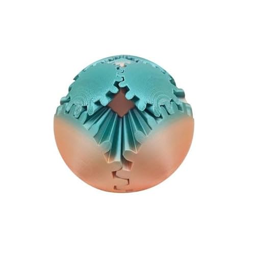 Gear Sphere - Steampunk Whirling Wonder Fidget | 3D Gedruckter Gear Ball Cube Fidget Toy | 3D Puzzle Gear Stressball | Ausrüstung Würfel Sensorisch Spielzeug für Erwachsene Kinder (F) von yuOL-Re