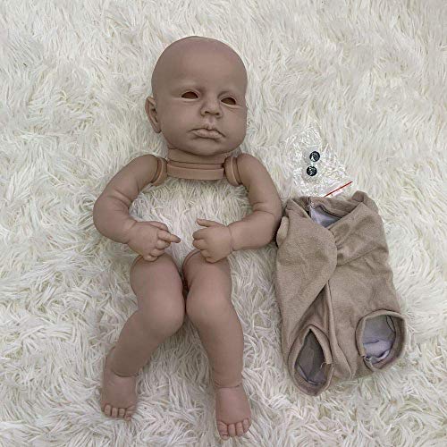 yuela 20 Zoll Reborn Doll Kit Baby Loulou Awake Unlackierte Puppenteile DIY Blank frische Farbe Soft Touch von yuela