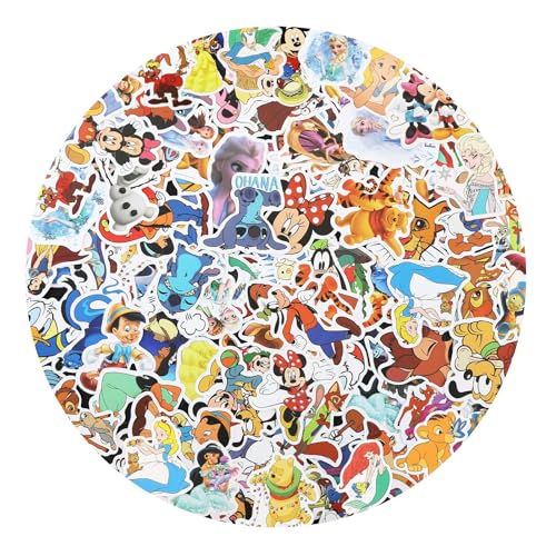 100 PCS Sticker Kinder, Sticker Mädchen Sticker Prinzessin Cartoon Aufkleber Vinyl Wasserfest ästhetisch für Skateboard Gitarre Laptops Scrapbook Fahrrad Koffer für Teenager Jungen Mädchen Erwachsene von yumcute