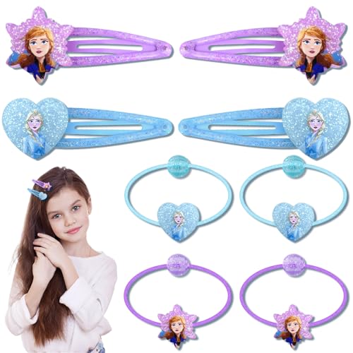 Haarspangen Mädchen, Eiskönigin Haarring Prinzessin Baby Haarspangen Kinder Frozen Haarschmuck Exquisite Süße Haarspangen Geburtstagsgeschenke Geschenke für Kleine Mädchen Kinder von yumcute