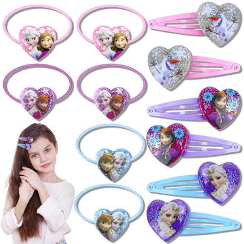 Haarspangen Mädchen, Eiskönigin Haarring Prinzessin Baby Haarspangen Kinder Frozen Haarschmuck Exquisite Süße Haarspangen Geburtstagsgeschenke Geschenke für Kleine Mädchen Kinder von yumcute