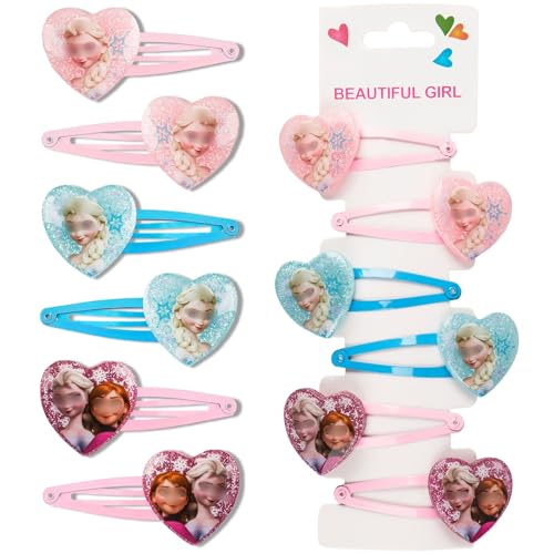 Haarspangen Mädchen, Eiskönigin Haarspangen Prinzessin Baby Haarspangen Kinder Frozen Haarschmuck Exquisite Süße Haarspangen Geburtstagsgeschenke Kleine Mädchen Kinder von yumcute