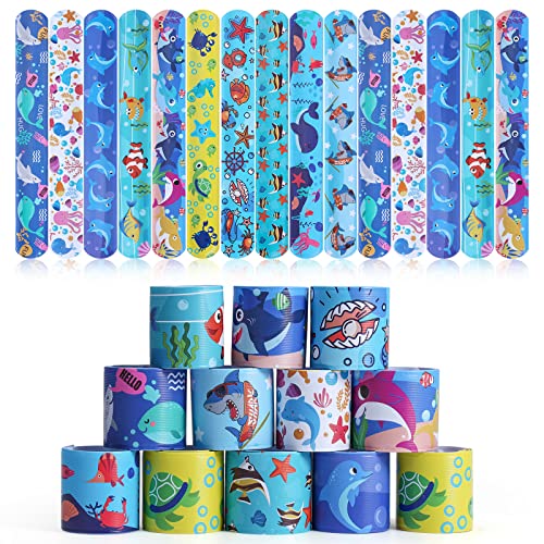 yumcute 30PCS Kleine Mitbringsel für Kinder, Slap Armbänder Schnapparmband Kinder Ozean Schnapparmbänder, Kindergeburtstag Gastgeschenke Kinder Armband Spielzeug von yumcute