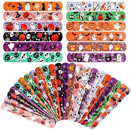 yumcute 48Pcs Halloween Schnapparmband Kinder Klatscharmband Kinder Schnapparmbänder Halloween Mitgebsel Kindergeburtstag Gastgeschenke Kleine Mitbringsel für Kinder von yumcute