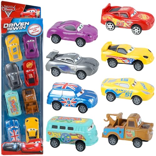 yumcute Car Spielzeugauto Set,8 Stück Auto Set MCC- Queen Mini Spielzeugautos Kinder Metall Mini Die Cast Wheels Modellauto Kleine Fahrzeuge Car Toys ab 3 Jahren geeignet von yumcute