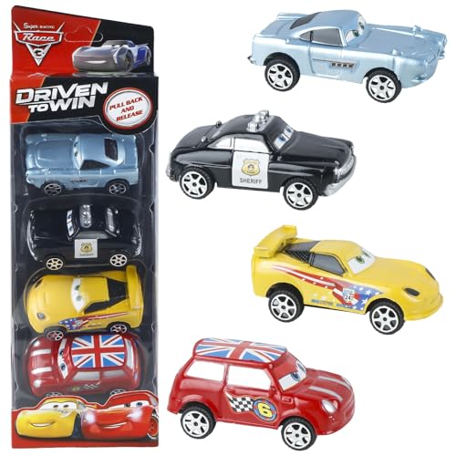 yumcute Car Spielzeugauto Set,4pcs Auto Spielzeug Set Mini Auto Spielzeug Light-ning Car Spielzeug Kinderspielzeug Fahrzeuge für 3-12 Jahre Jungen Mädchen Kinder von yumcute