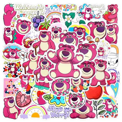 yumcute 55 Stück Cartoon Aufkleber Kinder,Cute Vinyl Wasserfeste Stickers für Skateboards, Bottle, Tablets, Schultaschen, Türen, Kinder Kindergeburtstag Deco für Teenager Mädchen Jungen von yumcute