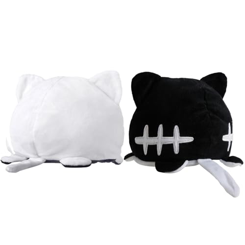 yumcute Flip Plüsch Spielzeug, Kuscheltier Reversible Plush, Stimmungs Kuscheltier zum Wenden, Schönes Geschenk für Baby, Kinder, Mädchen, Jungen(Skeleton-Schwarz/weiß) von yumcute