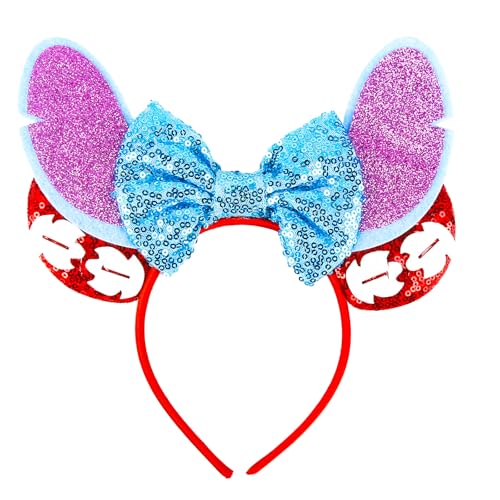 yumcute Maus Ohren Bow Haarreif Sparkly Party Deko, Kinder Mädchen Frauen Prinzessin Party Deko Cosplay Kostüme von yumcute