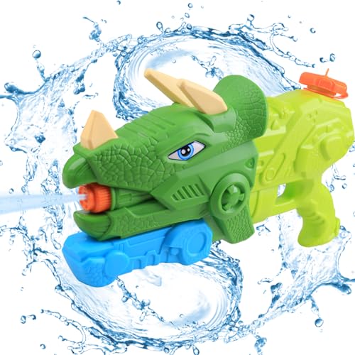 Wasserpistole für Kinder Erwachsene,640ML Dinosaurier Spielzeug, 8-10m Lange Reichweite Wasserpistole Blaster Spielzeug für Sommer Wassersport Garten Schwimmbad Strand von yumcute