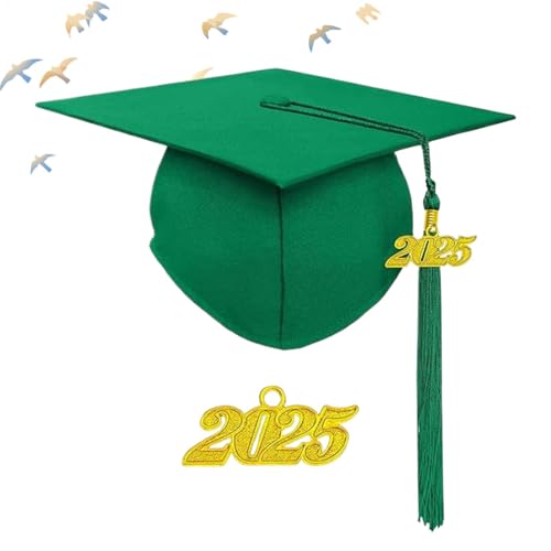 yupeuooe Abschlusskappen 2025, Grad Caps | Bequeme atmungsaktive Junggesellenhüte mit Jahrplatte - Kleideraccessoire -Foto -Requisiten, Abitur -Souvenirs für Schulversammlungen, Cosplay von yupeuooe