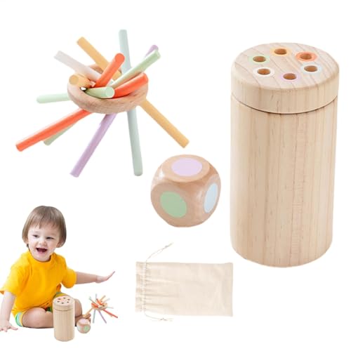 yupeuooe Farbsortierspielzeug für Kleinkinder von 1 bis 3 Jahren, Sortierspielzeug für Kleinkinder von 1 bis 3 Jahren,Sortieraktivitäten aus Holz, Zählspielzeug, Balance-Stick-Spielzeug | von yupeuooe