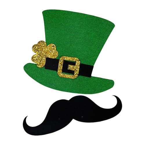 yupeuooe St. Patricks Day Cutout-Hut, St. Patricks Day Cut-| Irische festliche Ornamente Party-Requisiten,Papierausschnitte für Fotoation, irische Party, Kunstschule, Familienfeiern von yupeuooe