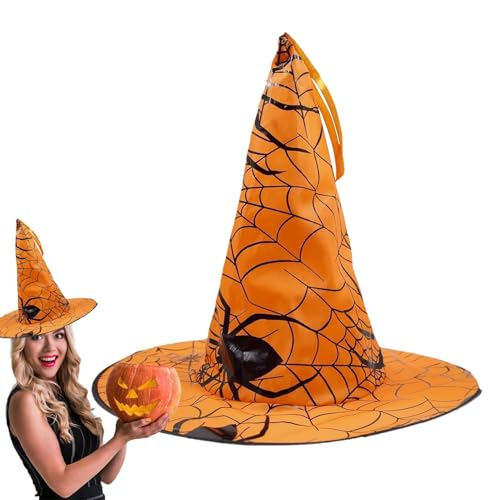 yybng Halloween Hexenhut,Halloween Zaubererhut - Halloween-Dekorationen Hexenhüte,Cosplay-Kostüm-Hut, Urlaubs-Requisiten, dekorativer Hut für Garten-Innenhof-Baumdekoration von yybng