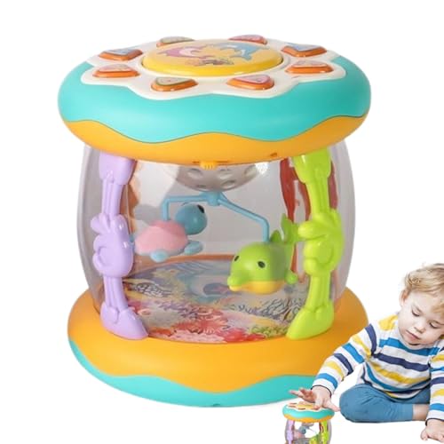 yztju Kid Clap Drum, Handtrommeln für Kinder - Niedliche Meerestier-Handtrommeln Light Weight | Sinnestrommel-Musikinstrumente, pädagogisches Musikspielzeug für Kinder zum Geburtstag, von yztju