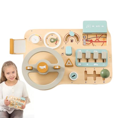 yztju Kids Lenkradspielzeug - Top -Spiel -Fahr -Simulation, Reiseaktivitätsspielzeug für Kleinkinder | Interaktiver Holzlenker, sensorisches Spiel -Lernwerkzeug, feinmotorische Fähigkeitenentwickl yztju Kids Lenkradspielzeug - Top -Spiel -Fahr -Simulation, Reiseaktivitätsspielzeug für Kleinkinder | Interaktiver Holzlenker, sensorisches Spiel -Lernwerkzeug, feinmotorische Fähigkeitenentwickl von yztju