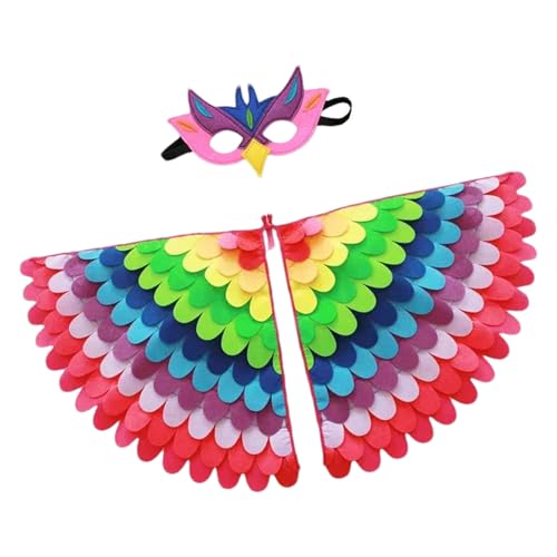 yztju Vogelflügel Für Kinder, Halloween-Flügel-Kostüm | Faltbare Kostümflügel Mit Farbverlauf - Winddichte Weiche Vogelflügel, Hautfreundliches Pfauenkostüm Für Halloween-Maskerade yztju Vogelflügel Für Kinder, Halloween-Flügel-Kostüm | Faltbare Kostümflügel Mit Farbverlauf - Winddichte Weiche Vogelflügel, Hautfreundliches Pfauenkostüm Für Halloween-Maskerade von yztju