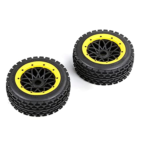 zabeto Offroad Vorder Reifen Verdickter Rad Satz für 1/5 ROVAN KM Baja 5B Rc Auto Teile,Gelb von zabeto