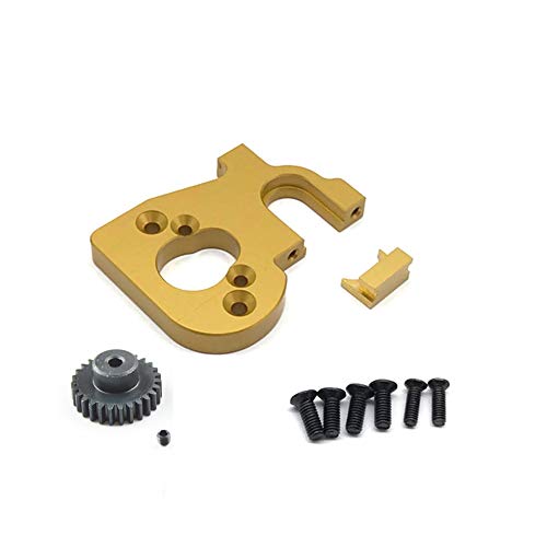 zabeto RC Auto Motor Halterung Halter mit Motor Getriebe für 144001 124019 124018 RC Teile Upgrade ZubehöR, Gelb von zabeto