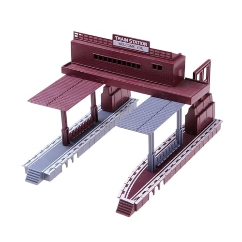 zalati Bahnhofsmodell, Bahnhofsmodell mit Bahnsteig und Markise, 1:87, Simulationslayout, HO-Spur, zum Bauen von Spielzeug von zalati