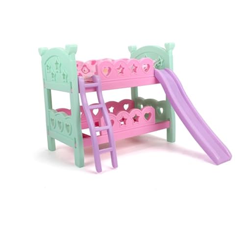 zalati Doll Etagenbett mit Rutsche und Leiter versammeln Spielzeug für 18 "Puppen Spaß Playset Accessoire von zalati