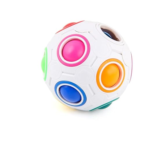 zalati Magic Rainbow Ball Puzzle Fidget Speed Cube Pädagogisches Spielzeug Strumpffüller für alle Alters-Weiß von zalati