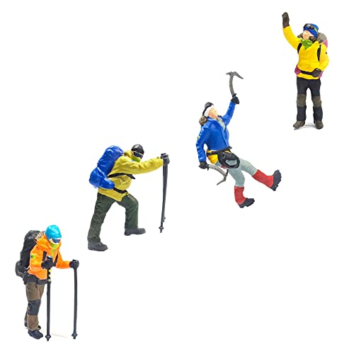 zalati Rock Climber Miniatur Spielzeug Set 4pcs Figuren Charakter 1:64 Simulation Statue Modell Spielzeug für Dekoration Spielset von zalati