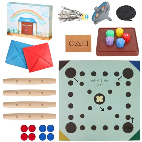 Gongi Spiel, 2025 Neu Aufgerüstetes Gonggi Korean Game – Gonggi Jack Stone Pebbles Set mit Verpackungsschachtel, 5-Teiliges Gonggi-Stein-Set - Jebi Chagi, Gong-gi, Biseokchigi, Paeng-y, DDAKJI von zhancydeal