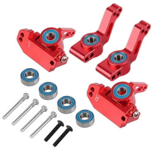 RC 6PCS Aluminium for Castor Blocks Steering Block und Rear Pile Shaft Carrier Ersatz 3632 3736 3752 for 1/10 for TRAXXAS 2WD for Slash(Red) von zhangZR