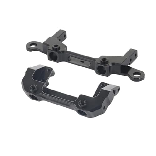 zhangZR 1/10 RC Auto Aluminium Vordere Hintere Stoßstange Servo Halterung Karosserie Shell Säulenhalterung, for Axial SCX10 III Serie AXI03007(Black) von zhangZR