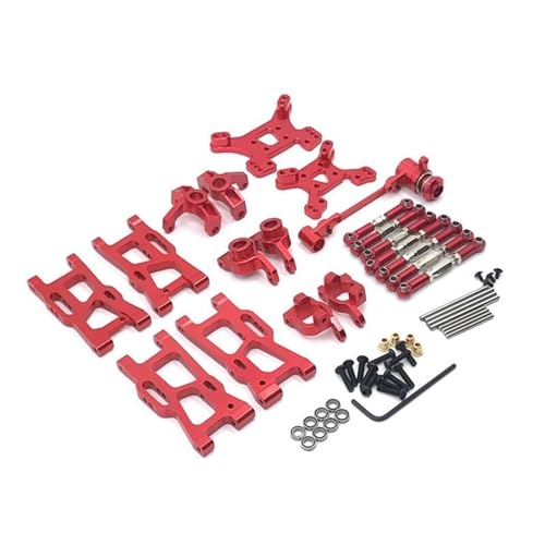 zhangZR 1Set Metall RC Auto Zubehör Kit, for Wltoys 124019 144001 Upgrade Ersatzteile Antriebswelle Zugstange(Color:Red) von zhangZR