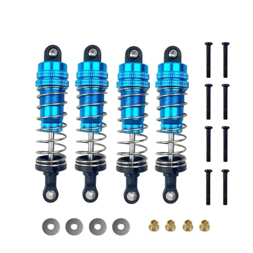 zhangZR 4 Stücke Metall Stoßdämpfer Dämpfer, for MN86K MN86KS MN86 1/12 RC Auto Upgrade Spielzeug Zubehör(Blue) von zhangZR