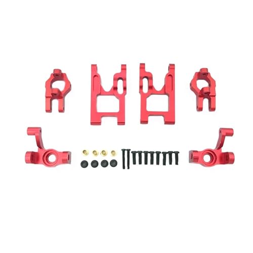 zhangZR Base C Steering Cup Front Swing Arm Set 1/12 RC Cars Zubehör, for WLtoys 12428 FY-03 Q39 Upgrade Parts Kit(Red) von zhangZR