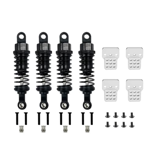 zhangZR MN D90 MN99S for WPL C14 C24 Metall-Stoßdämpfer und erweiterter Sitz for RC-Auto-Upgrades Teile Zubehör(Black) von zhangZR