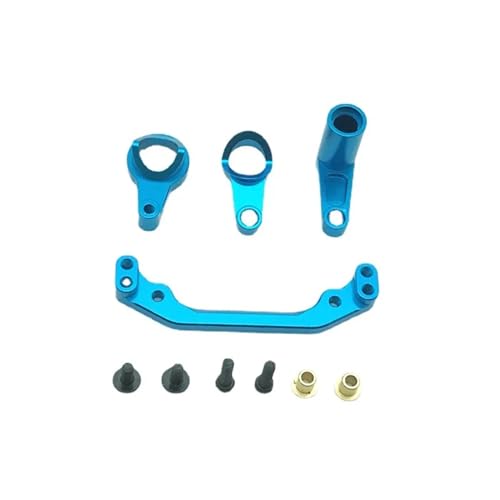 zhangZR Metal Tail Wing Mount Tail Fixed Bracket, Shock Tower, Lenkgruppe, for Wltoys 104001 1/10 RC Car(Steering Group Blue) von zhangZR